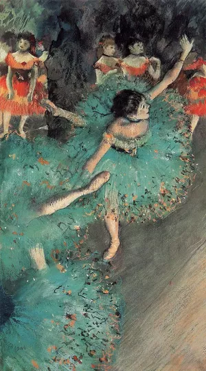 The Green Dancer by Edgar Degas - Hand-Painted Oil Painting Reproduction