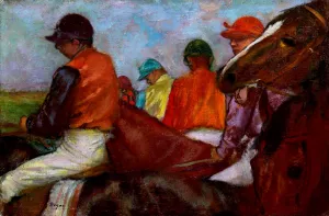 The Jockeys by Edgar Degas - Hand-Painted Oil Painting Reproduction
