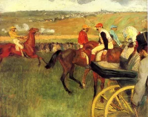 The Racecourse, Amateur Jockeys by Edgar Degas Oil Painting Reproduction