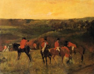 The Start of the Hunt by Edgar Degas Oil Painting Reproduction