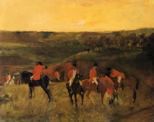 The Start of the Hunt by Edgar Degas - Hand-Painted Oil Painting Reproduction