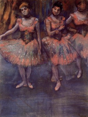 Three Dancers Before Exercise by Edgar Degas Oil Painting Reproduction