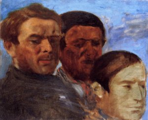 Three Heads by Edgar Degas Oil Painting Reproduction