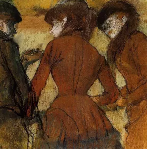 Three Women at the Races by Edgar Degas - Hand-Painted Oil Painting Reproduction
