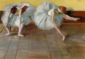 Two Ballet Dancers by Edgar Degas Oil Painting Reproduction