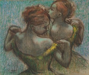 Two Dancers, Half-length by Edgar Degas Oil Painting Reproduction