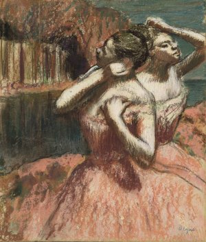 Two Dancers by Edgar Degas Oil Painting Reproduction