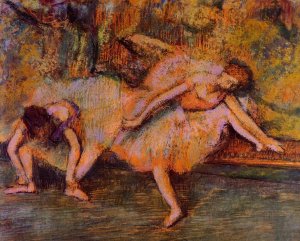 Two Dancers on a Bench by Edgar Degas Oil Painting Reproduction