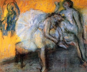 Two Dancers Resting by Edgar Degas Oil Painting Reproduction