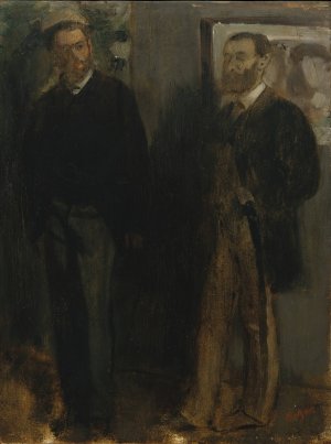 Two Men by Edgar Degas Oil Painting Reproduction