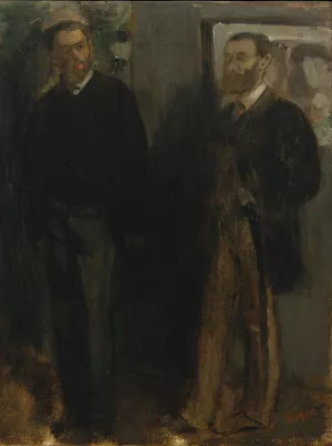 Two Men by Edgar Degas - Hand-Painted Oil Painting Reproduction