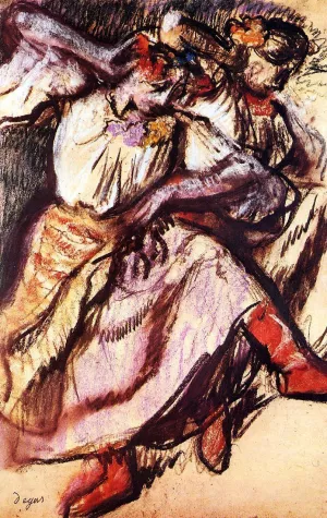 Main Product Photo of Two Russian Dancers Painting by Edgar Degas