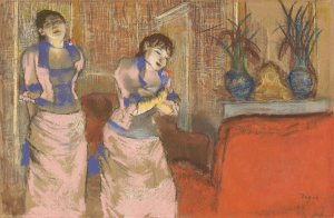 Two Women by Edgar Degas Oil Painting Reproduction