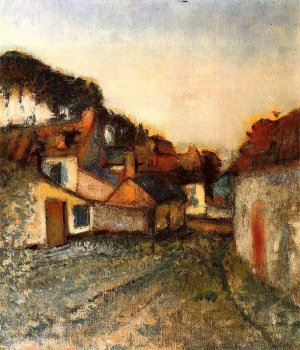 Village Street by Edgar Degas Oil Painting Reproduction