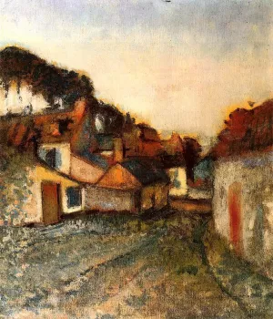 Village Street by Edgar Degas - Hand-Painted Oil Painting Reproduction