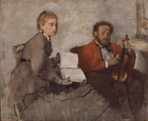 Violinist and Young Woman by Edgar Degas Oil Painting Reproduction