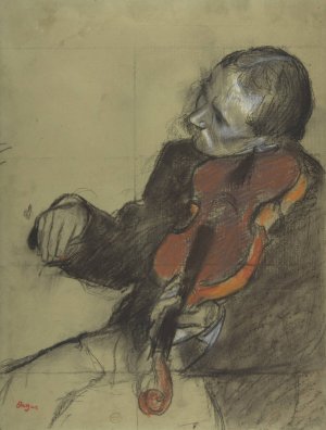 Violinist, Study for 'The Dance Lesson' by Oil Painting Reproduction