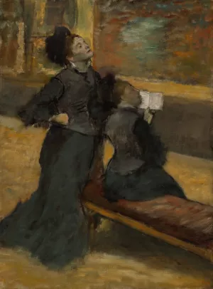 Visit to a Museum by Edgar Degas - Hand-Painted Oil Painting Reproduction