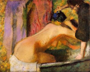 Woman at Her Bath by Edgar Degas Oil Painting Reproduction