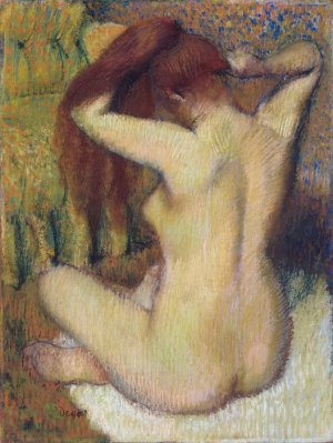Woman Combing Her Hair by Edgar Degas Oil Painting Reproduction