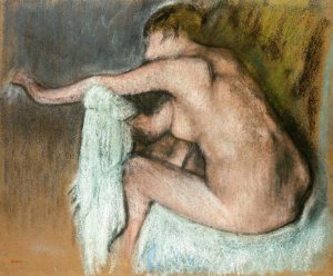 Woman Drying Her Arms by Edgar Degas Oil Painting Reproduction