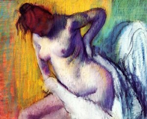 Woman Drying Herself 2 by Edgar Degas Oil Painting Reproduction