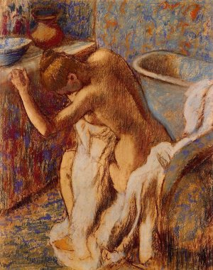 Woman Drying Herself by Edgar Degas Oil Painting Reproduction