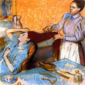 Woman Having Her Hair Combed 2 by Edgar Degas Oil Painting Reproduction