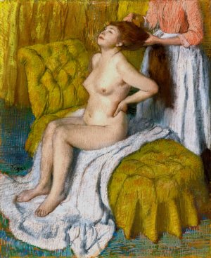Woman Having Her Hair Combed by Edgar Degas Oil Painting Reproduction