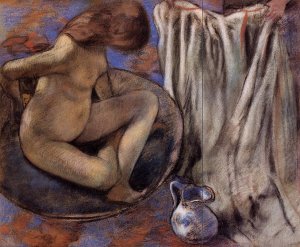 Woman in the Tub by Edgar Degas Oil Painting Reproduction