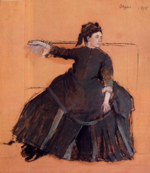 Woman on a Sofa by Edgar Degas Oil Painting Reproduction