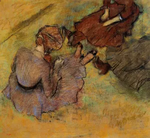 Woman Seated on the Grass by Edgar Degas Oil Painting Reproduction