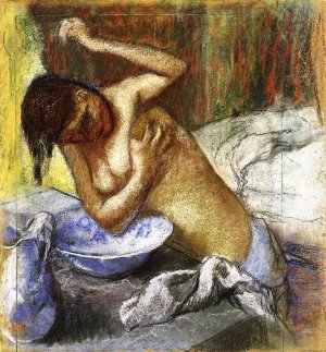 Woman Sponging Her Chest by Edgar Degas Oil Painting Reproduction