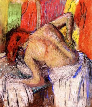 Woman Washing Her Back by Edgar Degas Oil Painting Reproduction