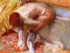 Woman Wiping Her Feet by Edgar Degas Oil Painting Reproduction
