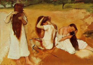 Women Combing Their Hair by Edgar Degas Oil Painting Reproduction