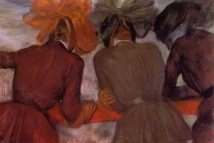 Women Leaning on a Railing by Edgar Degas - Hand-Painted Oil Painting Reproduction