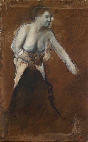 Young Woman, Half Undressed by Edgar Degas Oil Painting Reproduction