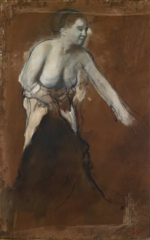 Young Woman, Half Undressed by Edgar Degas - Hand-Painted Oil Painting Reproduction