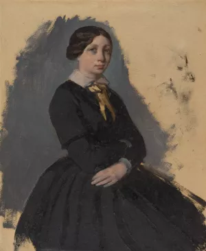 Young Woman In Black by Edgar Degas - Hand-Painted Oil Painting Reproduction